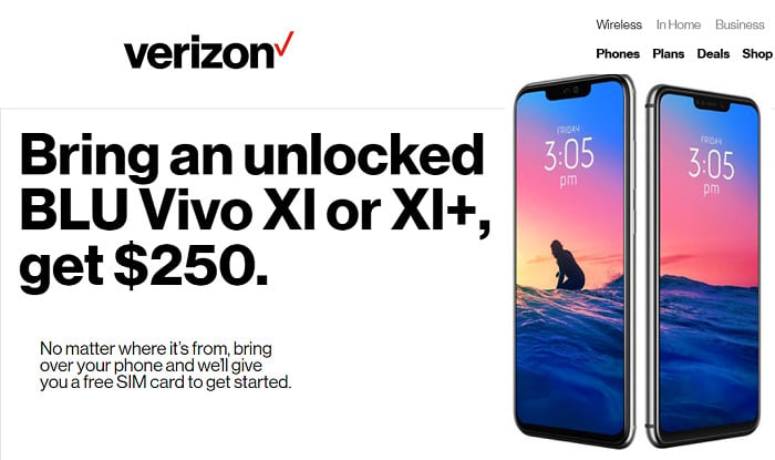 Verizon BLU phone offer