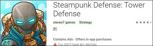 Steampunk defense for android