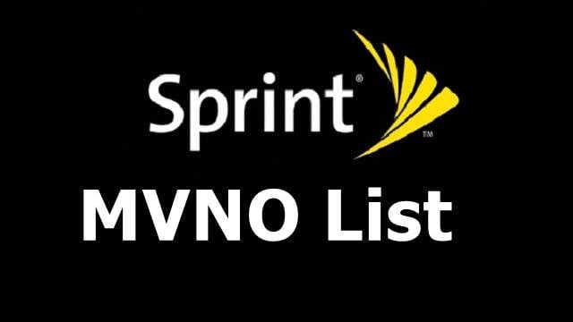 sprint mvno list; networks that runs on Sprint