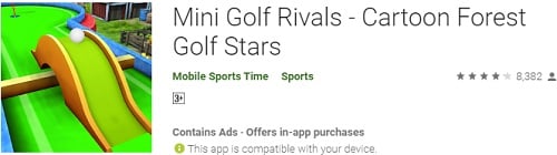 Mini Golf Cartoon app