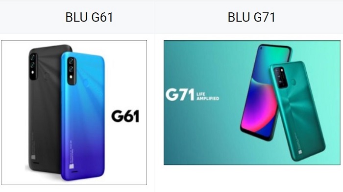 BLU G71 vs G61 comparison