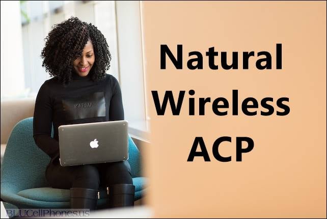 A woman browsing on Natural Wireless ACP free Internet